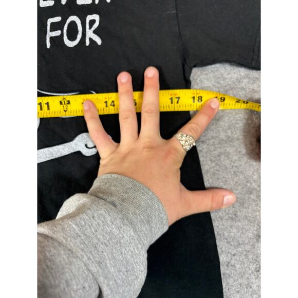 VINTAGE We Are Never Too Old For Snoopy Shirt Mens Medium Black Delta Pro Weight - Picture 2 of 7